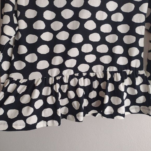 Hanna Andersson Kids Polka Dot Peplum Top 10 140 cm - Picture 4 of 7